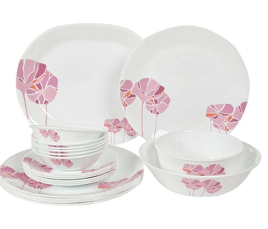 Pink Lotus (Corelle) Dinner Plate by Corning Corelle-1
