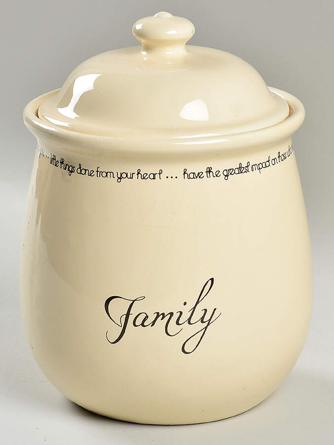 Circles of Love Large Canister & Lid by Canterbury Potteries-1