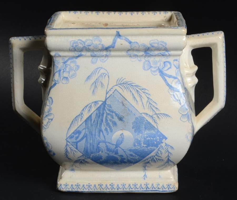 Springtime Blue Sugar Bowl No Lid by Clementson Bros-1