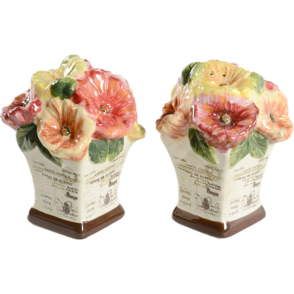 Le Fleur Poppies Figural Salt & Pepper Set by Certified International-1