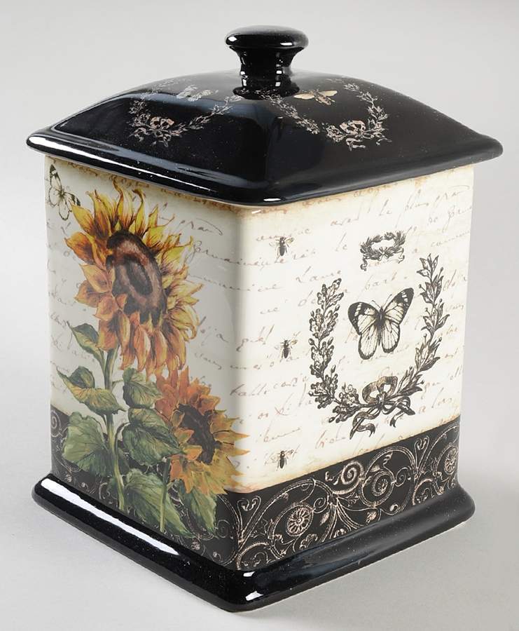 French Sunflowers Large Canister & Lid by Certified International-1