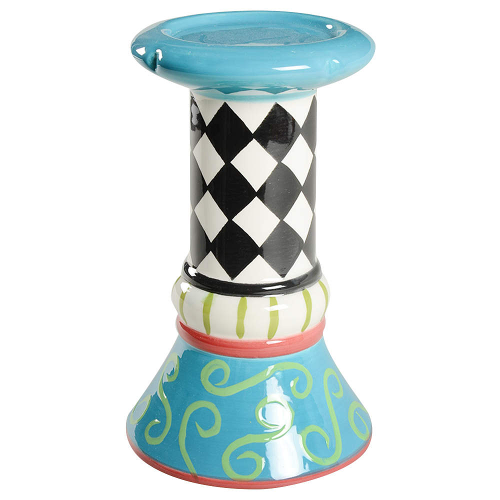 Classic Rose 8" Pillar Candleholder by Certified International-1