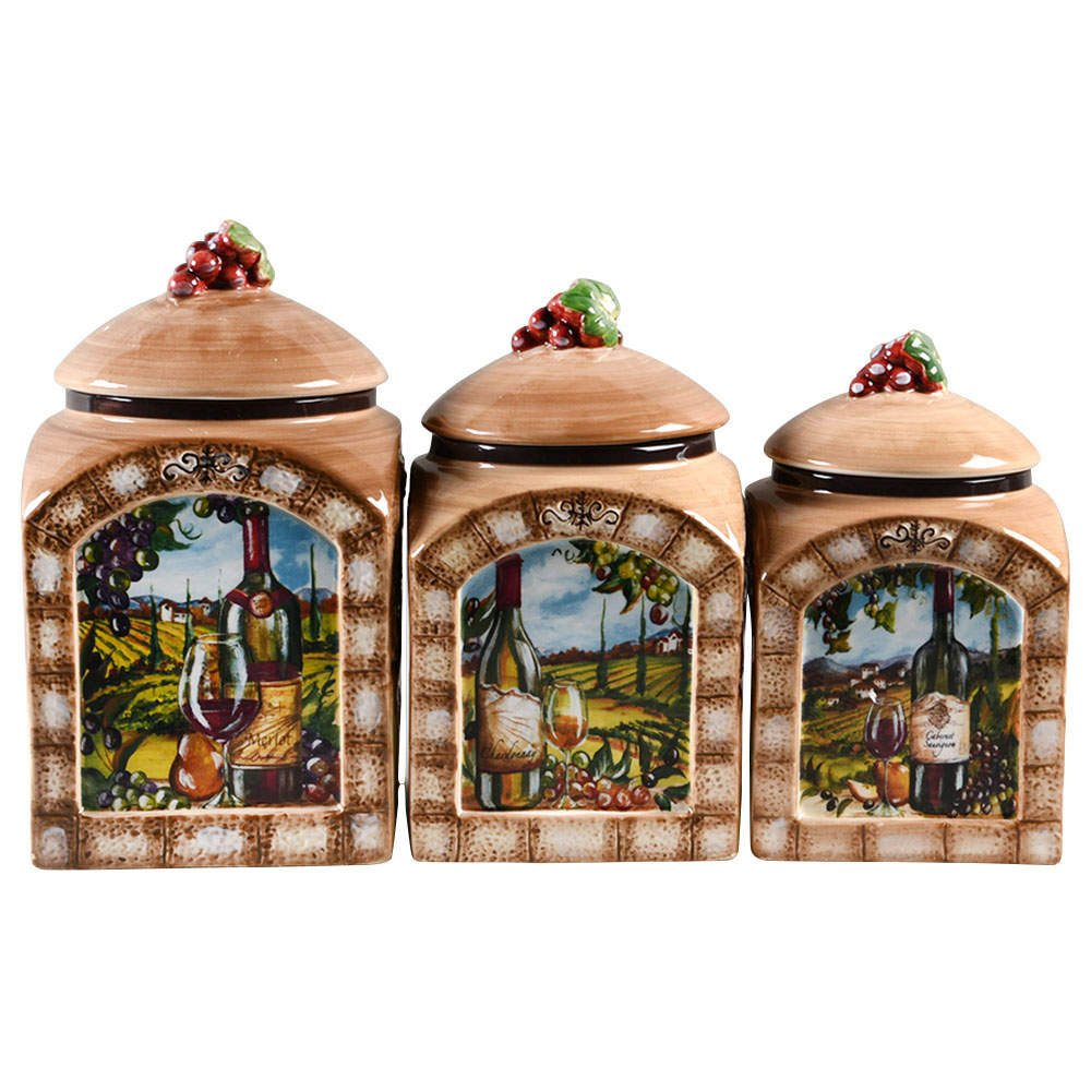Tuscan View (3 Piece) Canister Set (Box Set) by Certified International-1