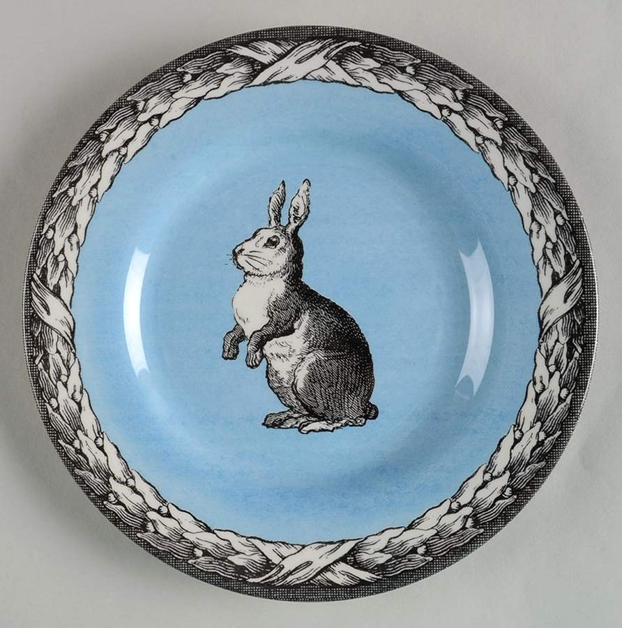 Bunny (Laurel Border) Salad Plate by Carly Dodsley-1