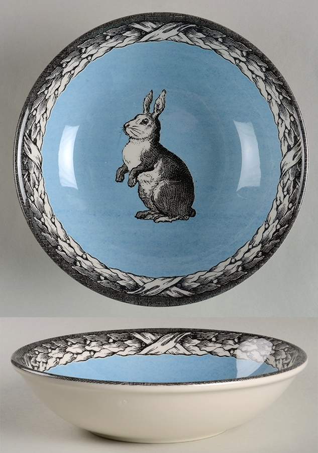 Bunny (Laurel Border) Soup/Cereal Bowl by Carly Dodsley-1