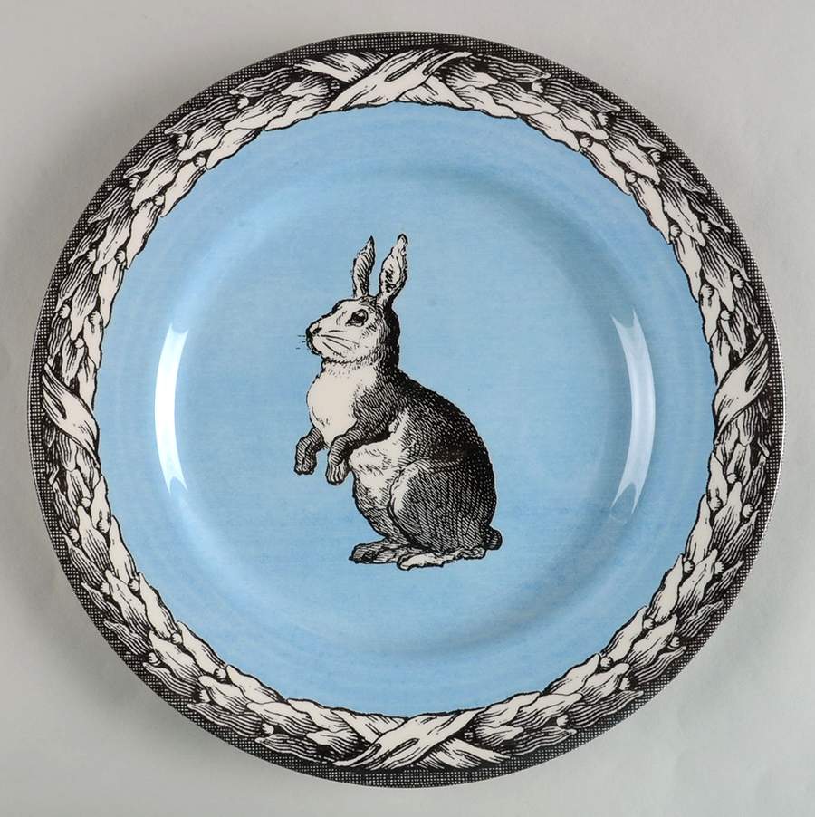 Bunny (Laurel Border) Dinner Plate by Carly Dodsley-1