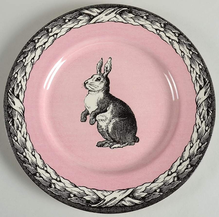 Bunny (Laurel Border) Dinner Plate by Carly Dodsley-1