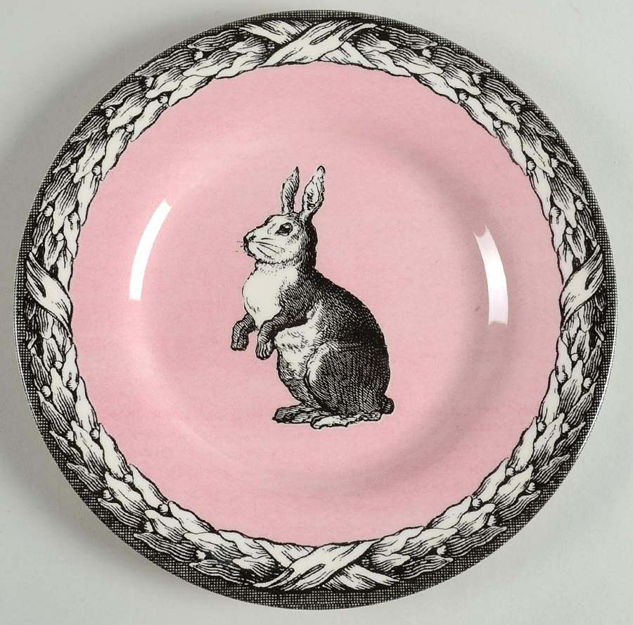 Bunny (Laurel Border) Salad Plate by Carly Dodsley-1