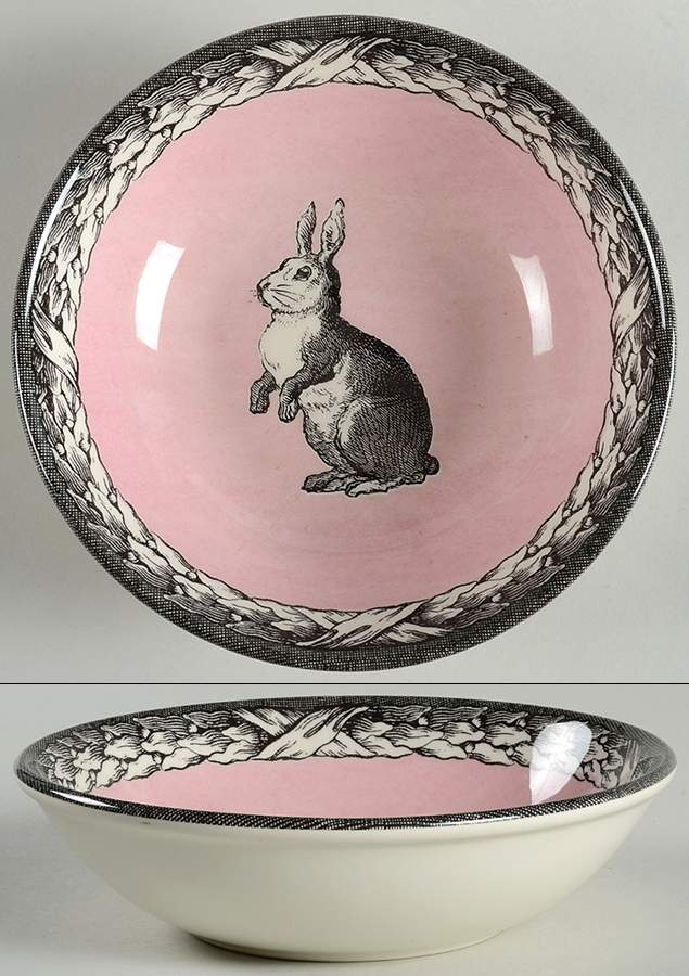 Bunny (Laurel Border) Soup/Cereal Bowl by Carly Dodsley-1