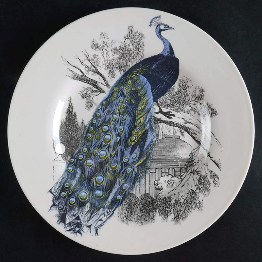 Peacock Garden Salad Plate by Carly Dodsley-1