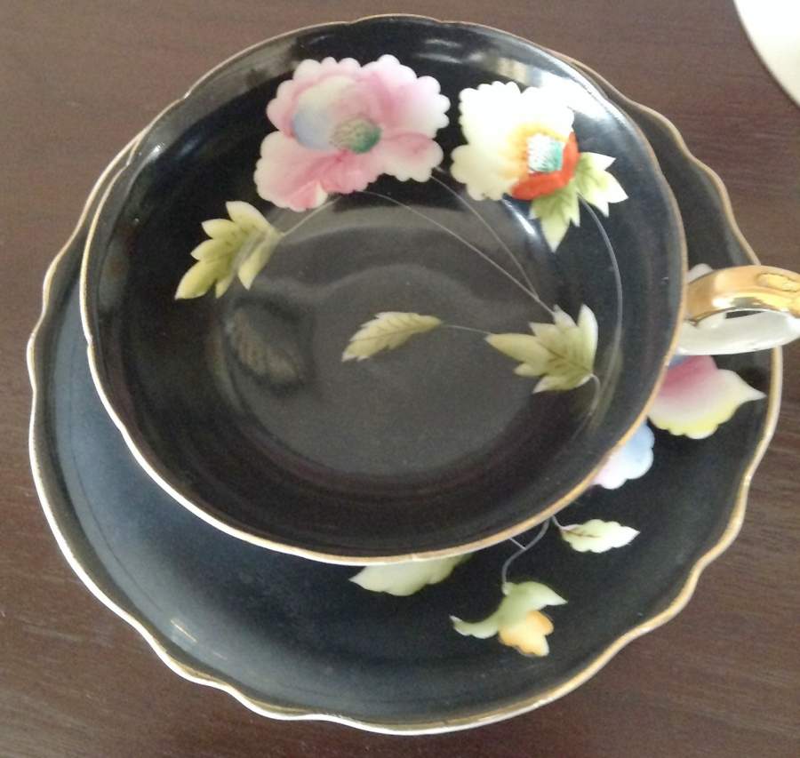 CCJ3 Footed Cup & Saucer Set by Chugai (Japan)-1