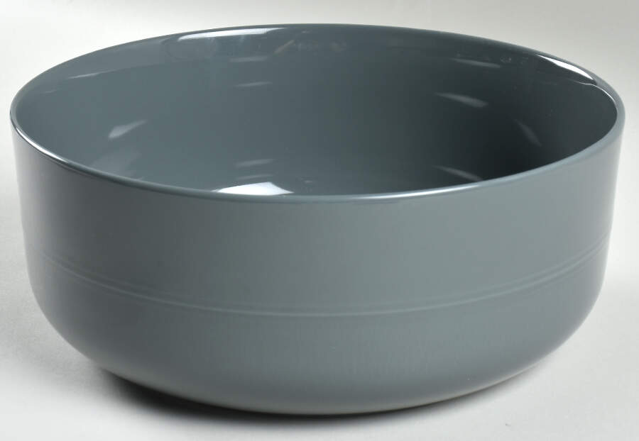 Hue Dark Grey 9" Round Serving Bowl by Crate & Barrel-1