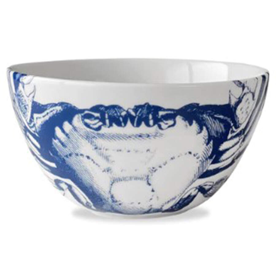 Crabs & Nets Blue Coupe Cereal Bowl by Caskata-1