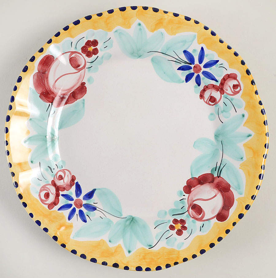 CEI7 Yellow Dinner Plate by Ceramica Artistica (CAS Vietri)-1