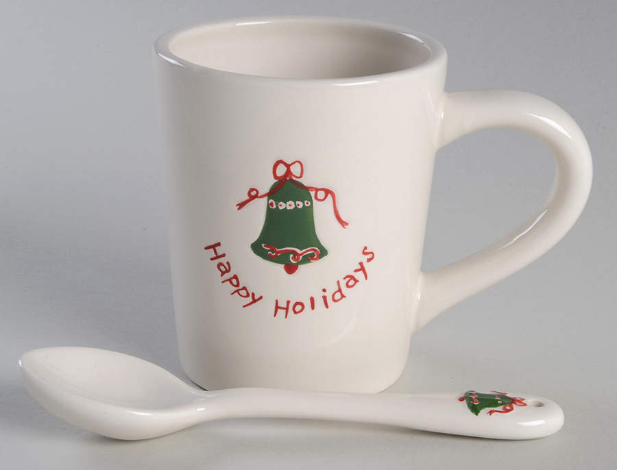 Happy Holidays Mug & Spoon Set by BIA Cordon Bleu-1
