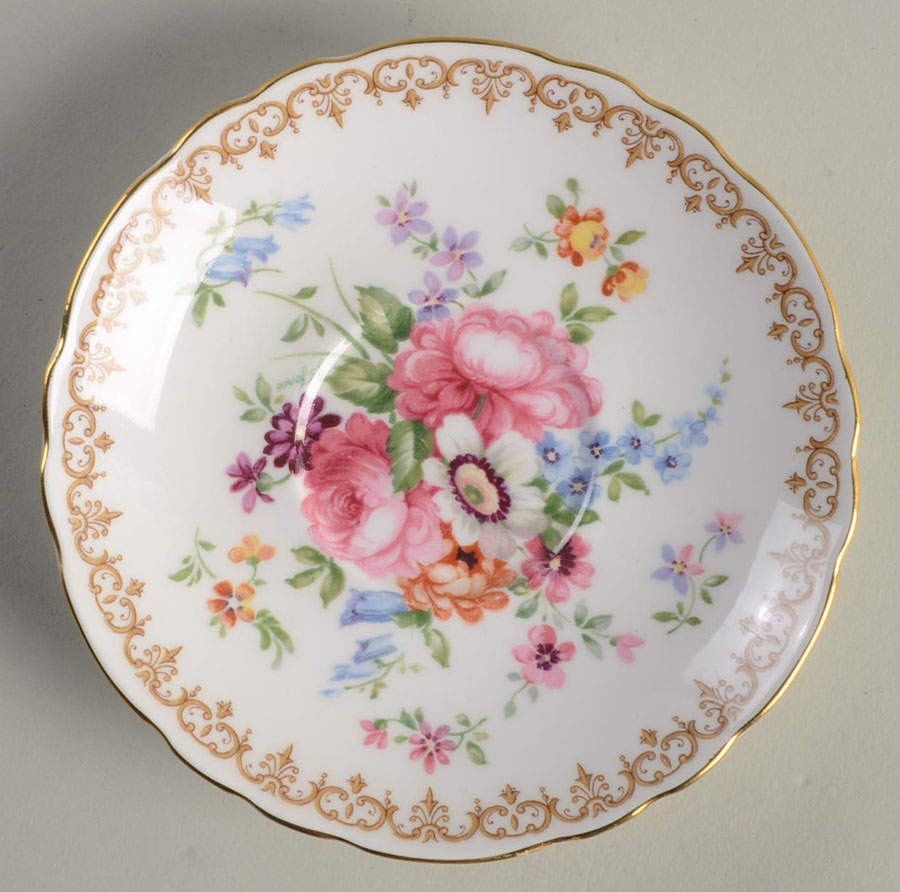 England's Bouquet (Smooth) Saucer by Crown Staffordshire-1