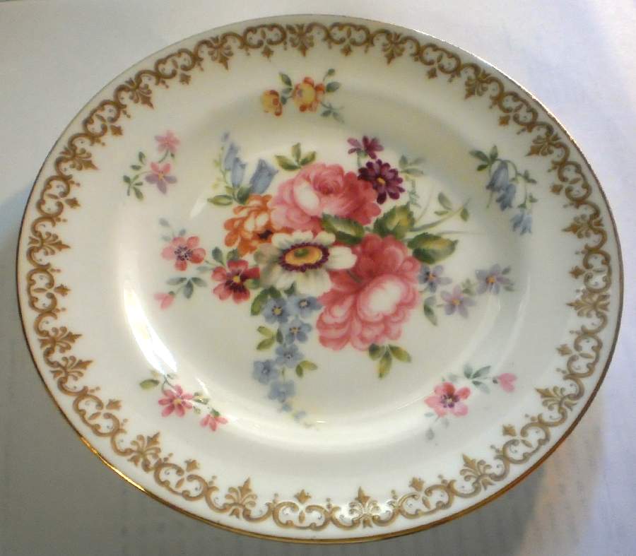 England's Bouquet (Smooth) Salad Plate by Crown Staffordshire-1