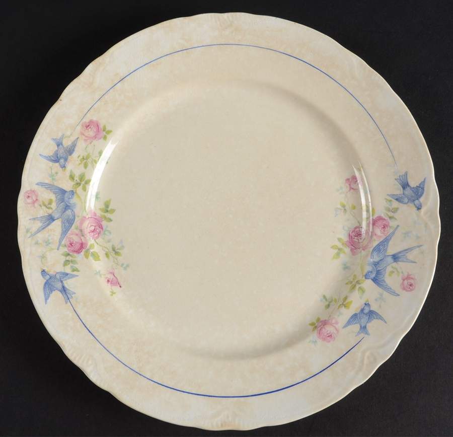 Bluebird Luncheon Plate by Clinchfield-1