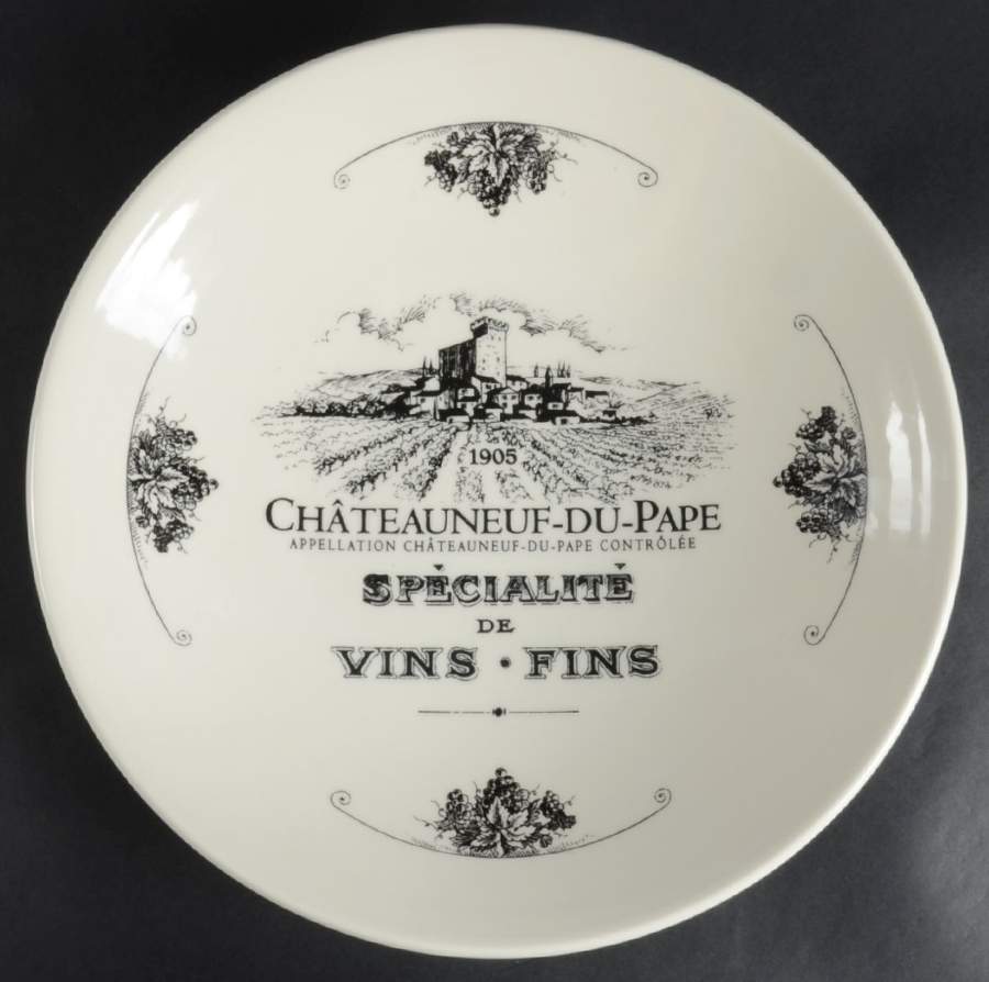 Vineyard Black 13" Shallow Round Bowl by Carly Dodsley-1