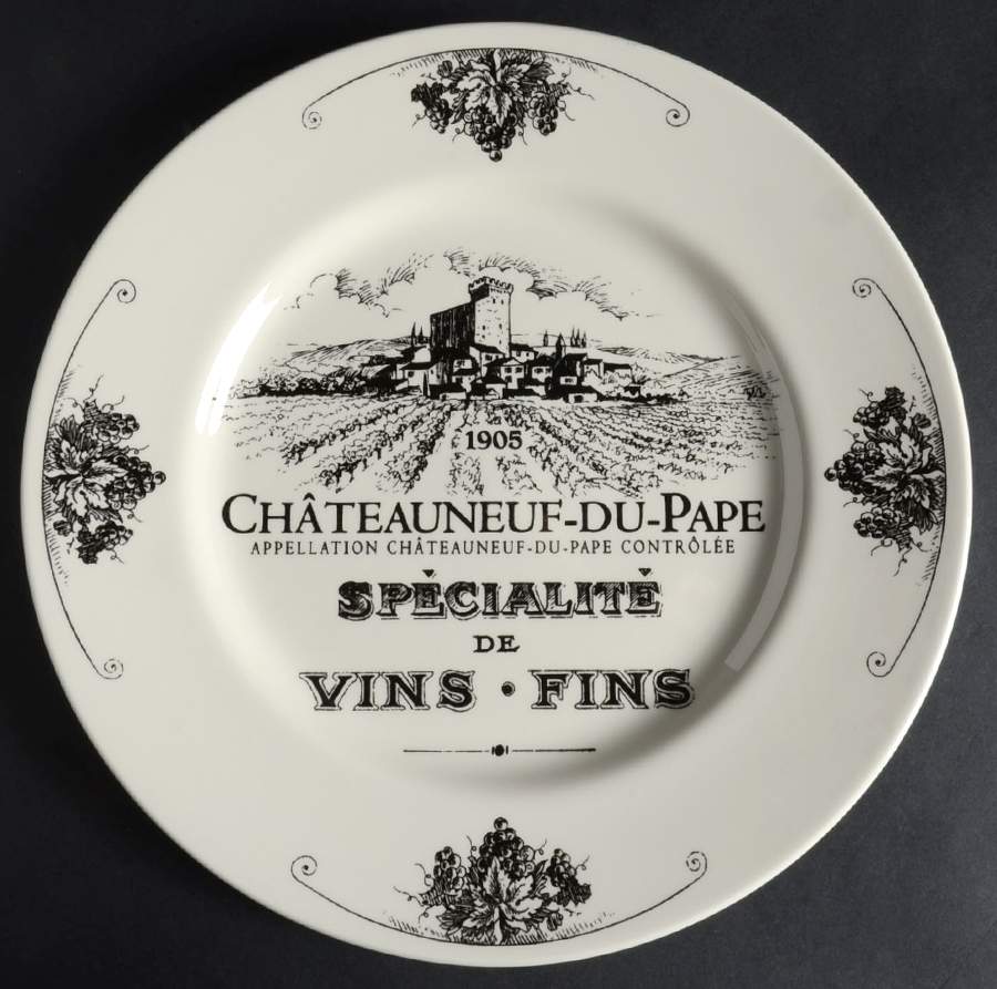 Vineyard Black Dinner Plate by Carly Dodsley-1
