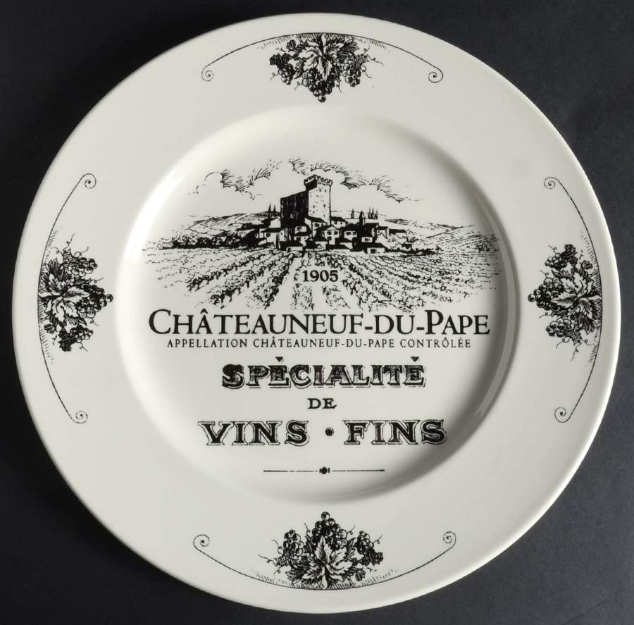 Vineyard Black 12" Chop Plate (Round Platter) by Carly Dodsley-1