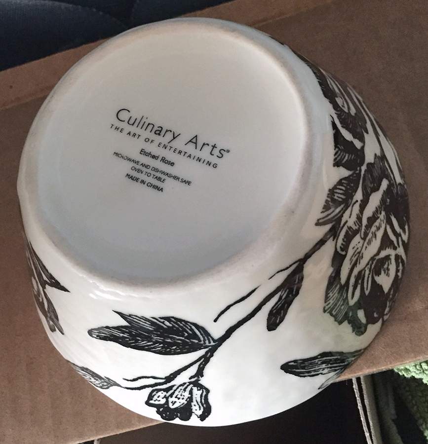 Etched Rose Coupe Cereal Bowl by Culinary Arts-1