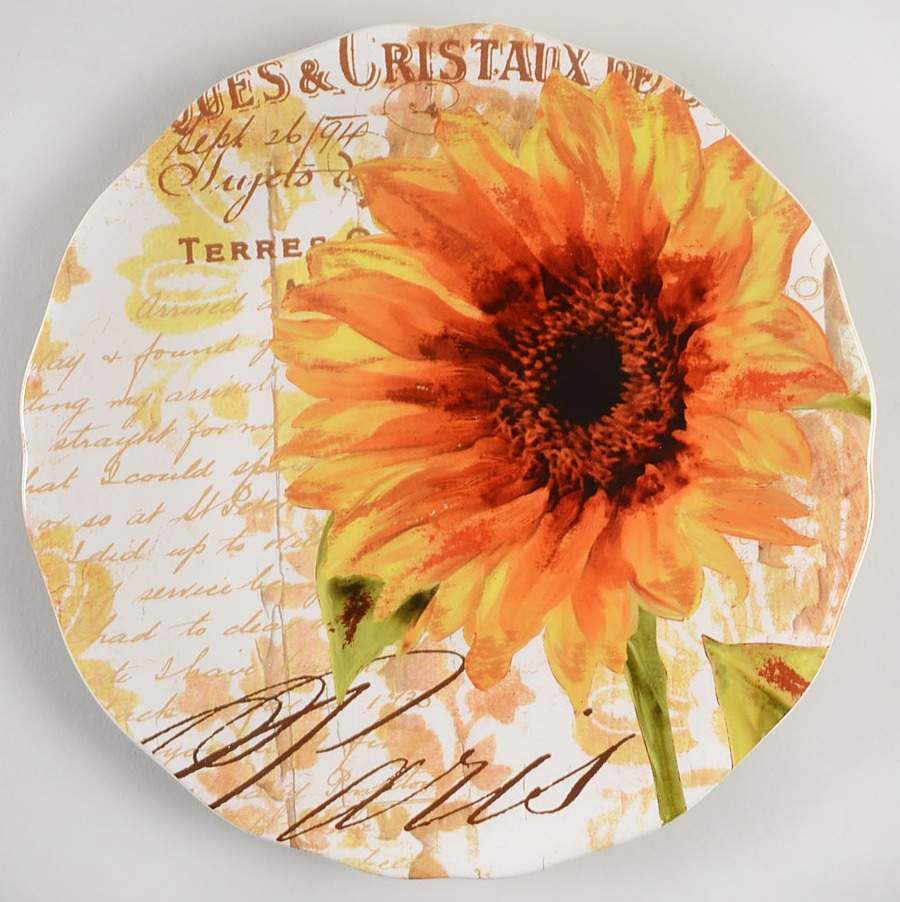 Paris Sunflower Dinner Plate by Certified International-1