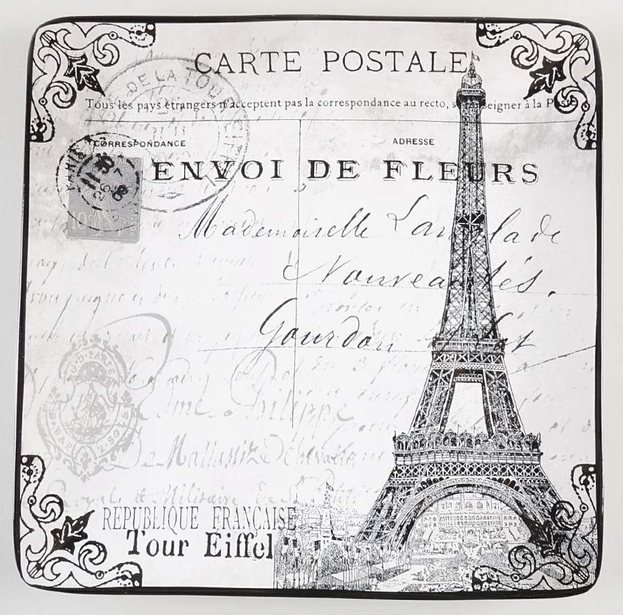 Paris Travel Square Dinner Plate by Certified International-1