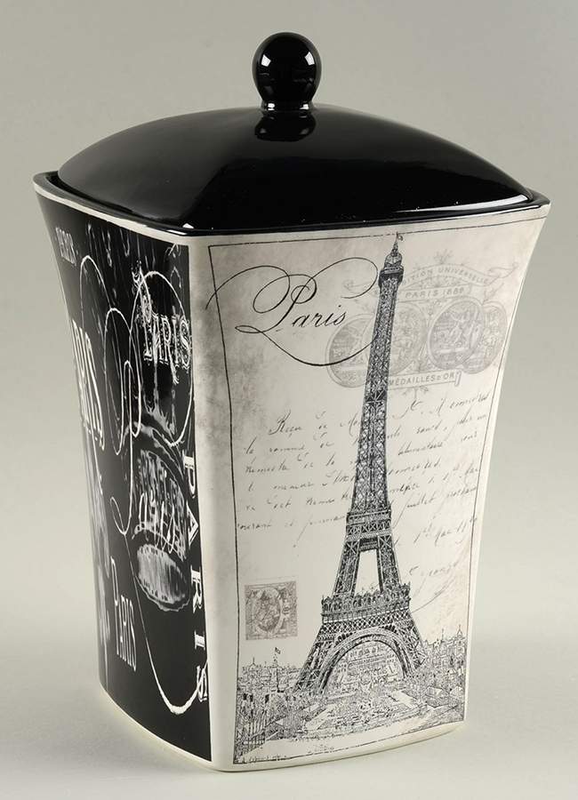 Paris Travel Biscotti Jar & Lid by Certified International-1
