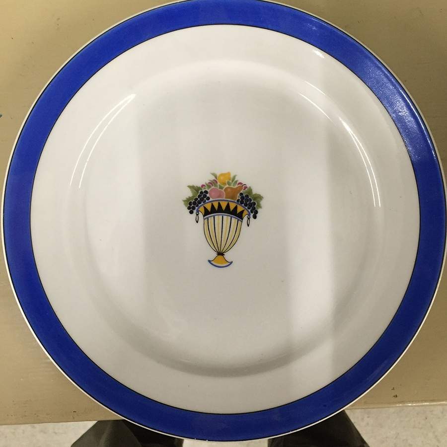 CHF1282 Blue Dinner Plate by Charles Field Haviland-1