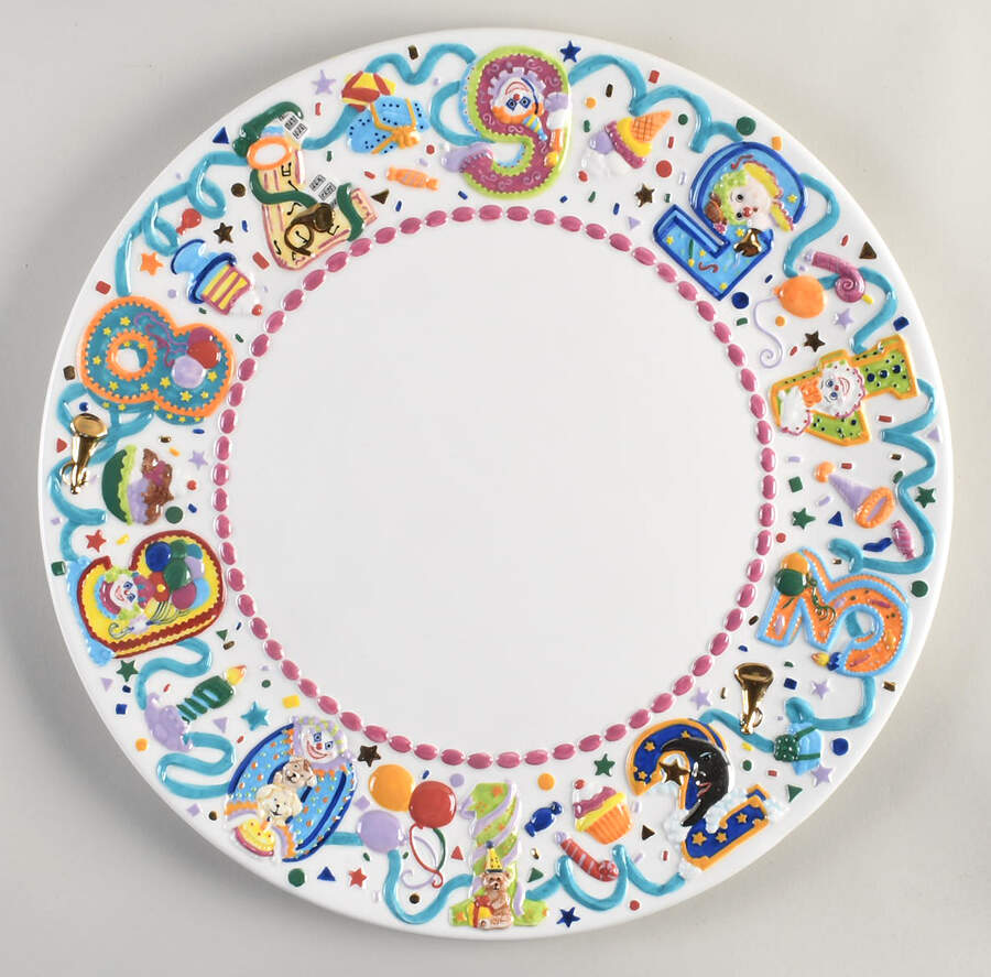 Birthday Parade Cake Plate by Christopher Radko-1