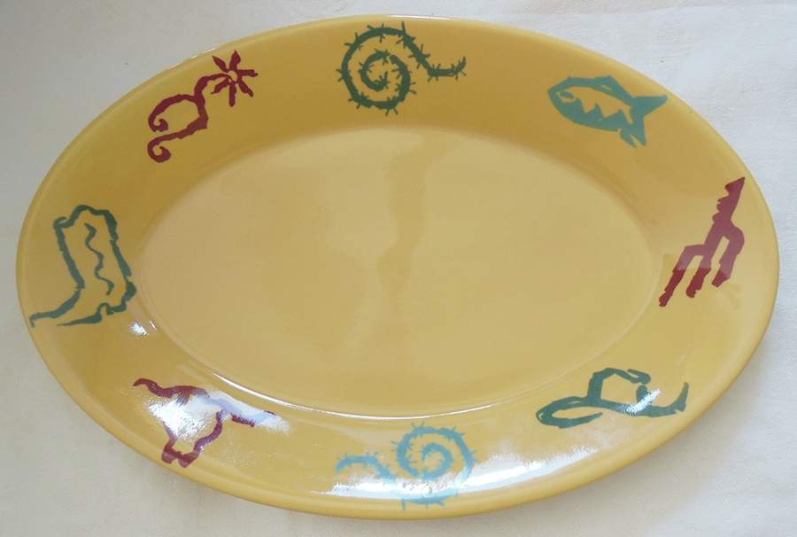 CVC3 12" Oval Serving Platter by Coors China (California)-1