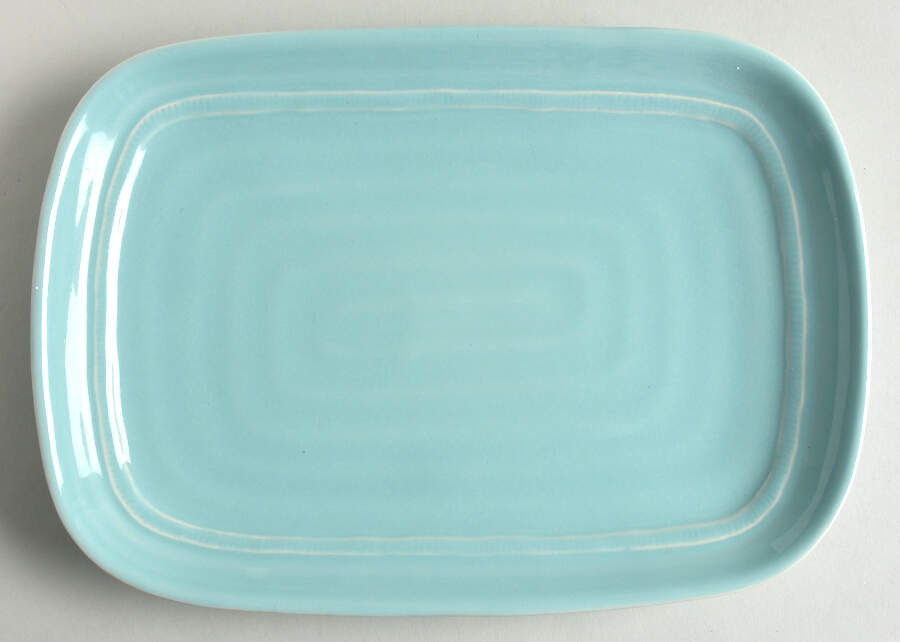 C7I4-Teal 9" Rectangular Tray by Ceramisia-1