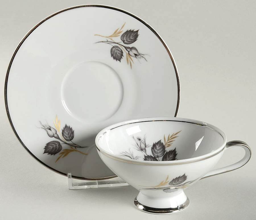 Mystic Rose (Coupe) Footed Cup & Saucer Set by Coreling-1