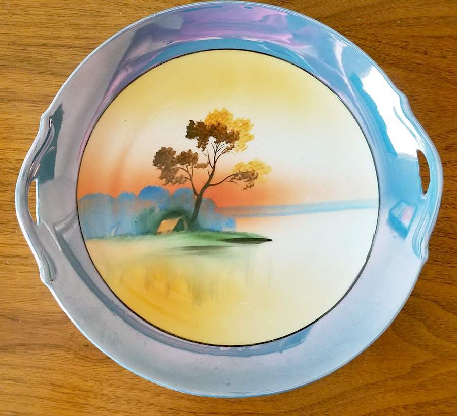 CHK38 Handled Cake Plate by Chikaramachi (Japan)-1