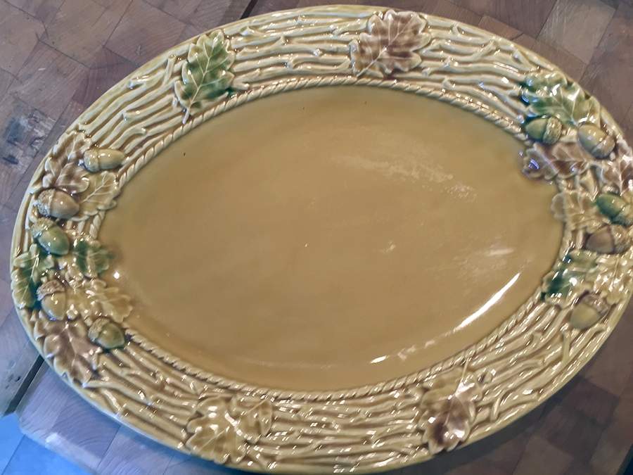 Oak Leaf 14" Oval Serving Platter by C E Corey-1