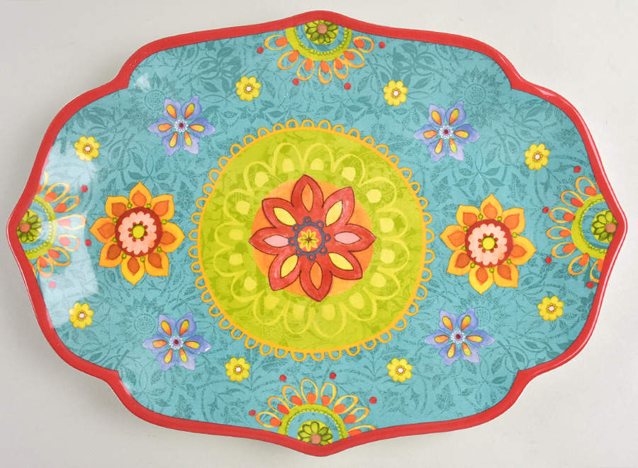 Tunisian Sunset 15" Oval Serving Platter by Certified International-1