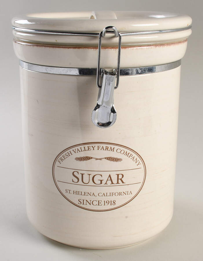 Fresh Valley Sugar Canister with Hinged Lid by Chefs-1