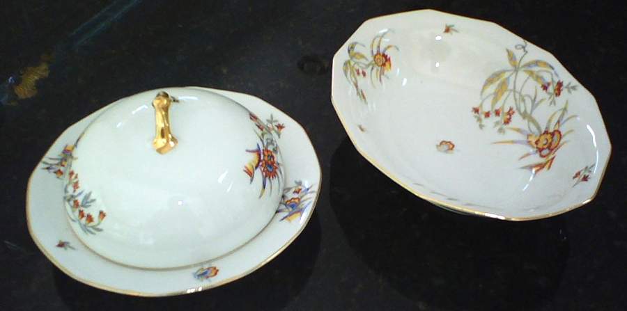 CZE345 9" Oval Vegetable Bowl by Czechia-Czechoslovakia-1