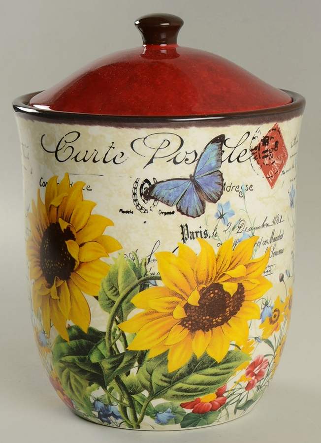 Sunflower Meadow Large Canister & Lid by Certified International-1