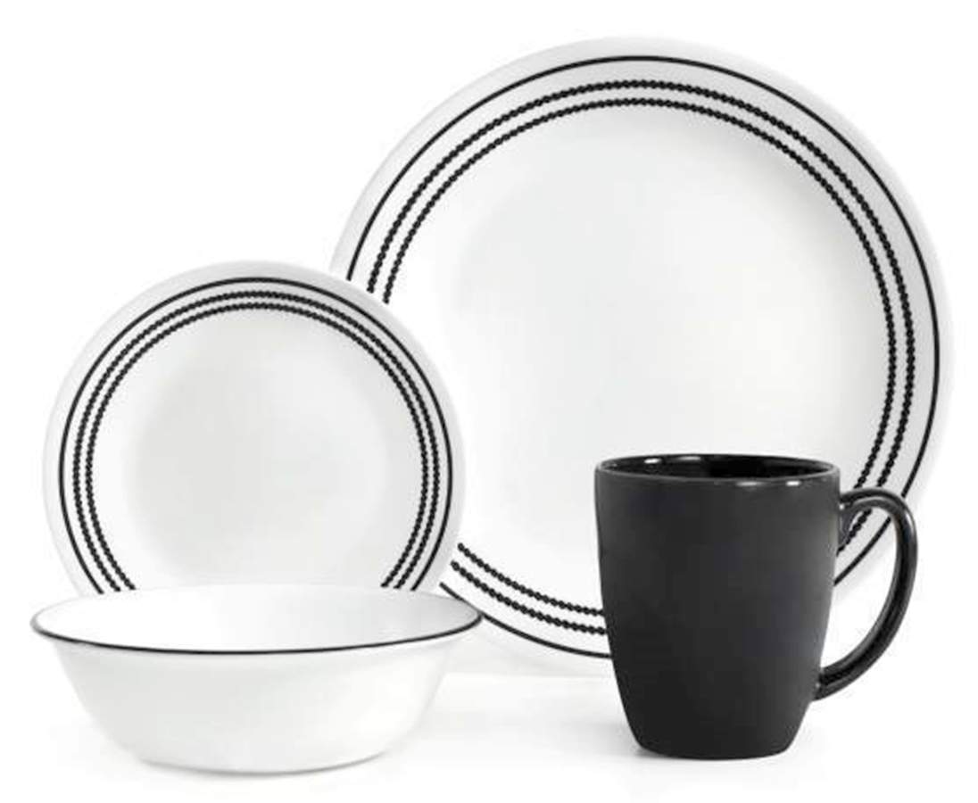 Onyx Black Dinner Plate by Corning Corelle-1
