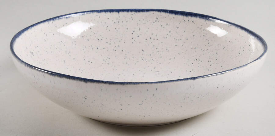 Lina Blue Stripe 8" Soup/Pasta Bowl by Crate & Barrel-1