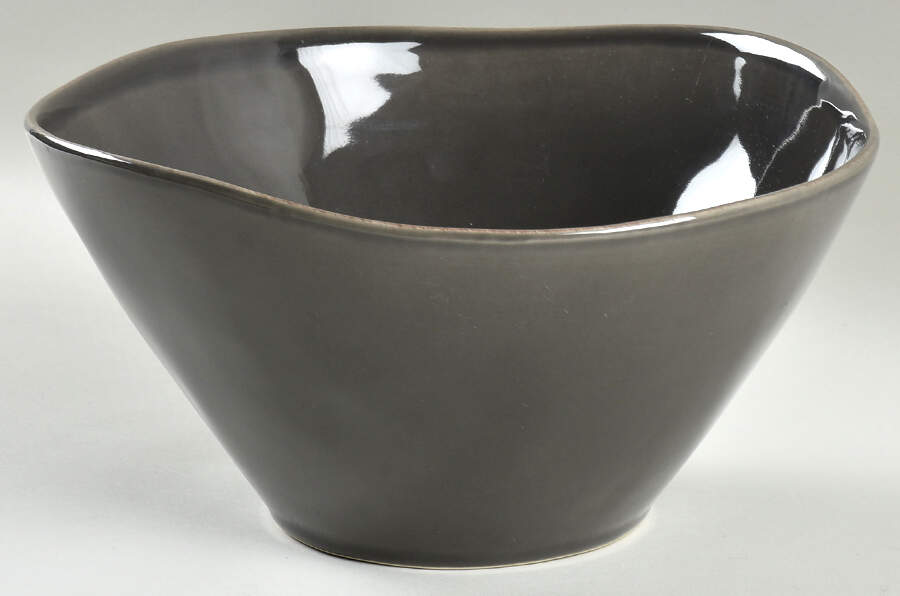 Marin Dark Grey 10" Round Serving Bowl by Crate & Barrel-1