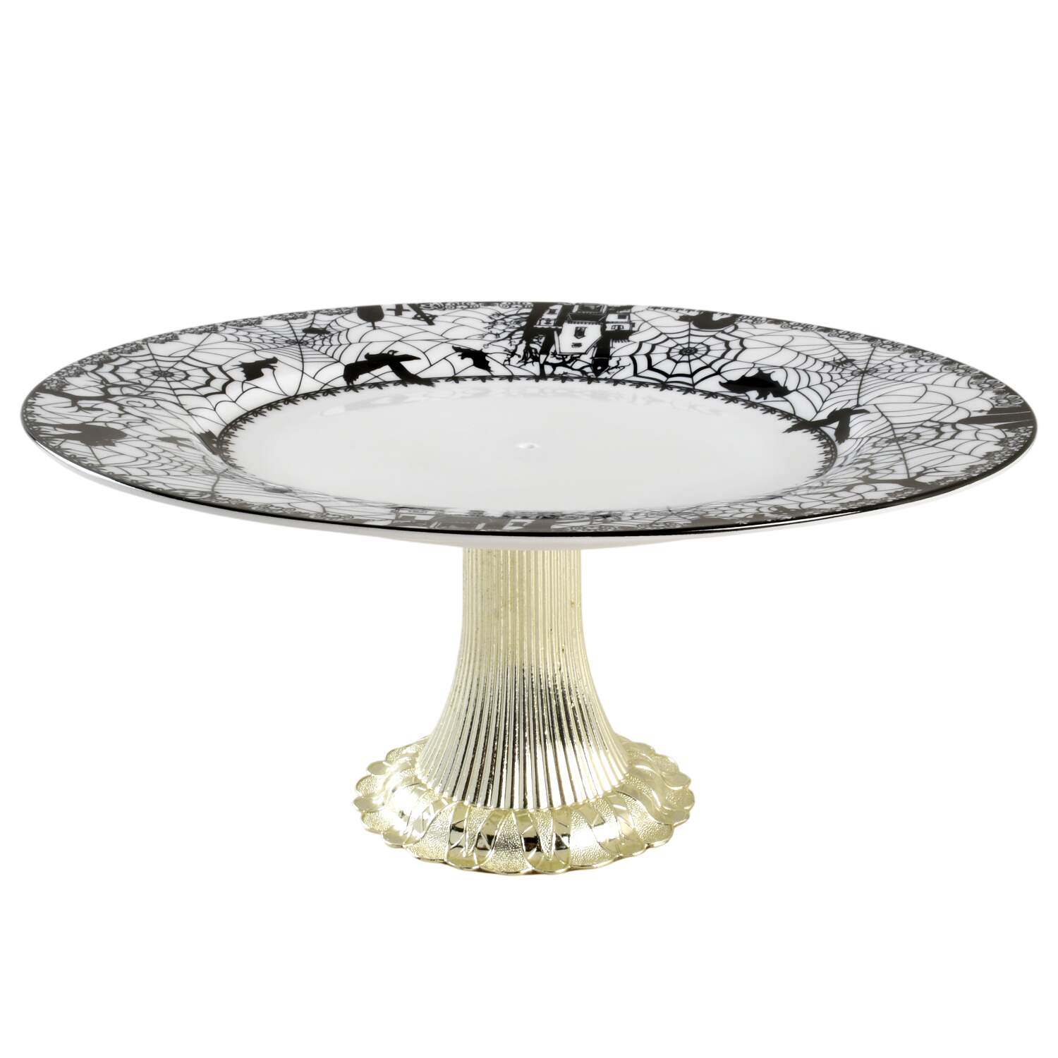 Wiccan Lace Cake Stand with 4"-5" Metal Pedestal  Hc by Ciroa-1