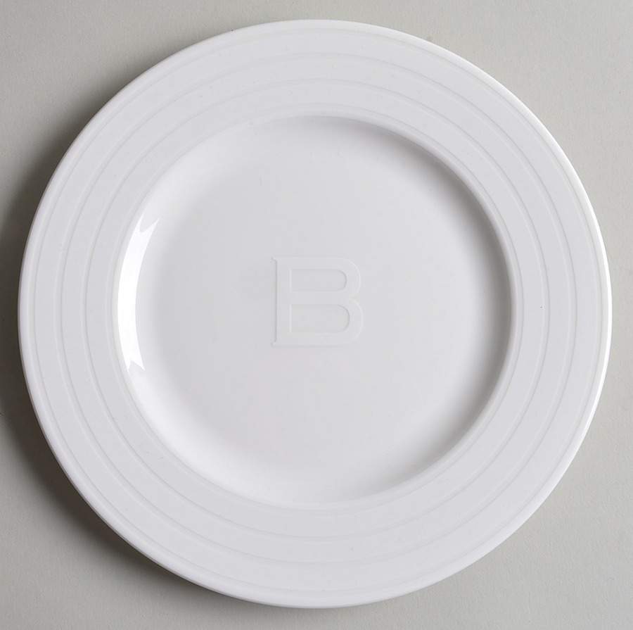 Cambridge Stripe White Salad Plate by Caskata-1