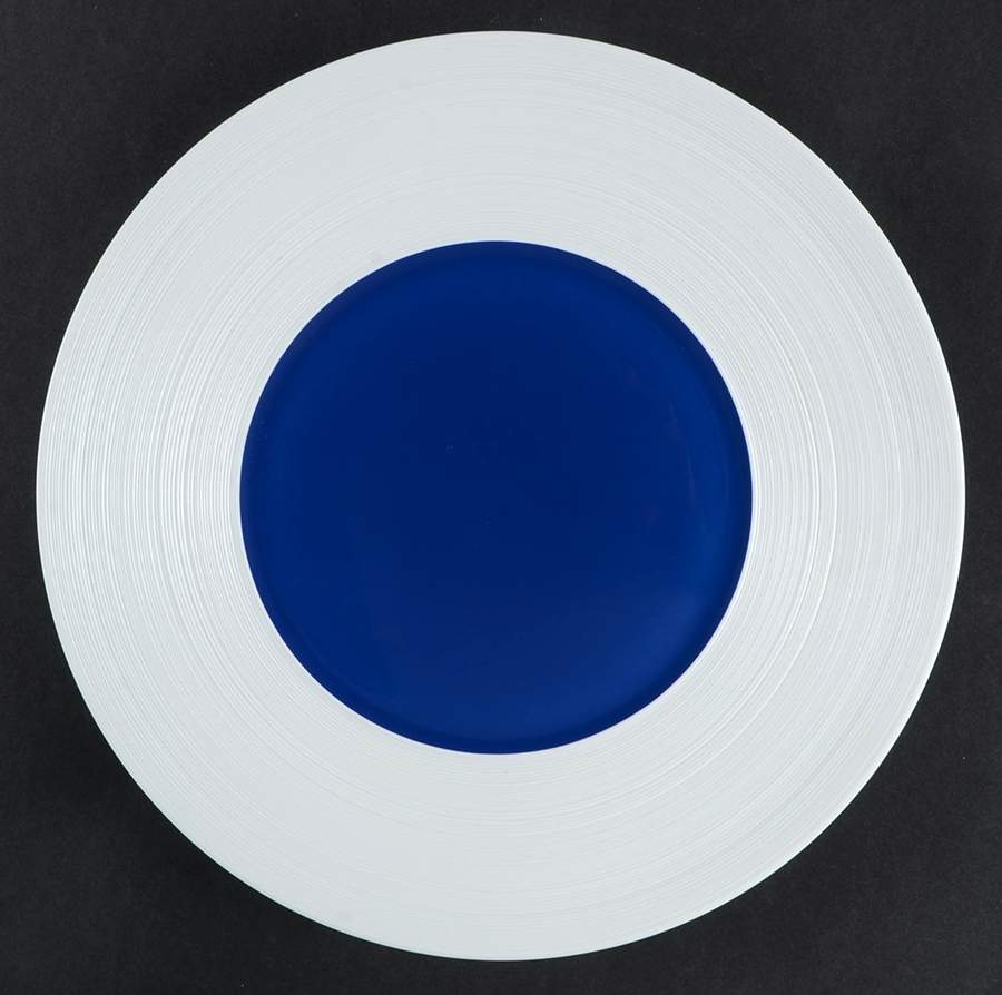 Hemisphere Marine Blue Dinner Plate - Set of 8 by Jean Louis Coquet-1