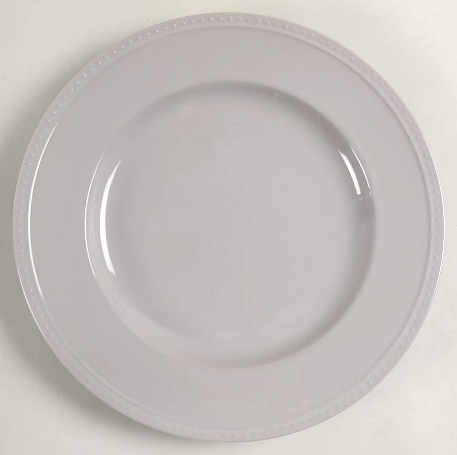 Staccato Grey Dinner Plate by Crate & Barrel-1