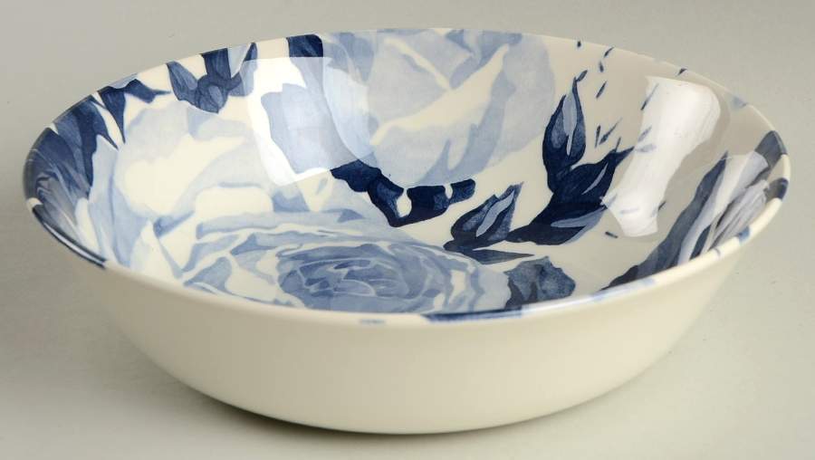 Petal Power Blue Soup/Cereal Bowl by Carly Dodsley-1