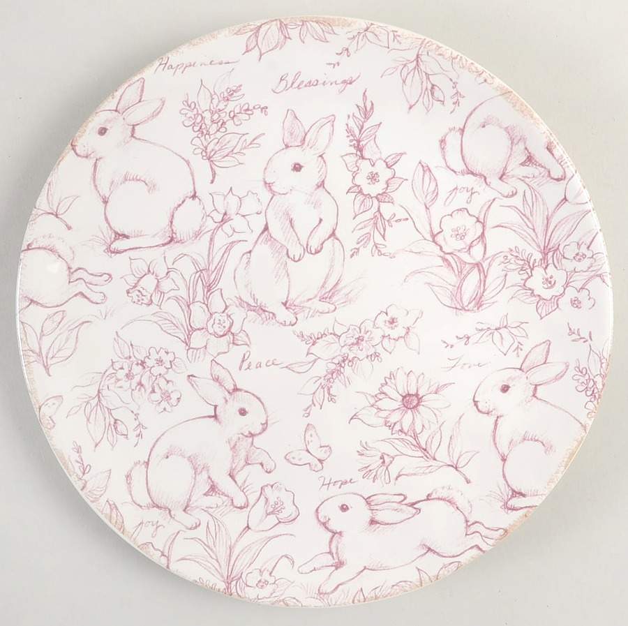 Bunny Patch Salad/Dessert Plate by Certified International-1