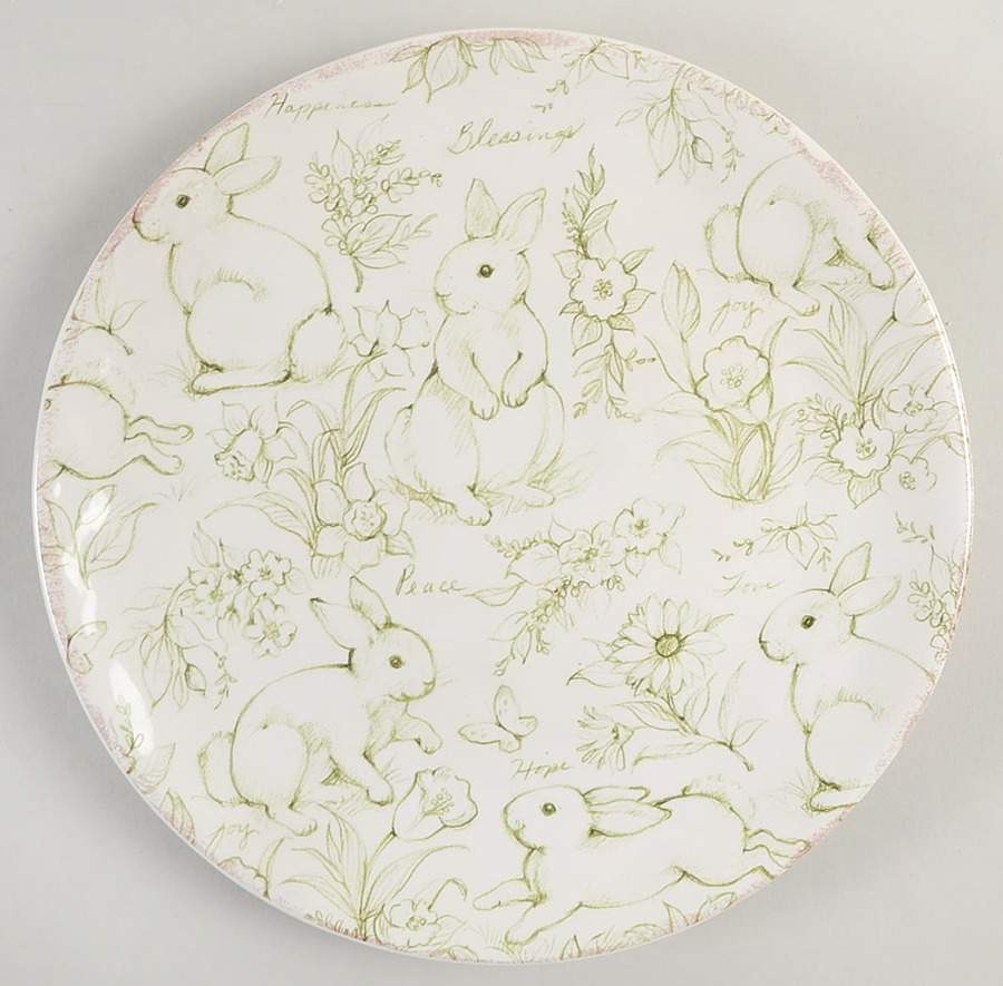 Bunny Patch Salad/Dessert Plate by Certified International-1